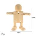 5/1Pcs Family Five-color Wooden Peg Doll Handmade Painting Doll Crafts Unfinished Children's Graffiti Solid Wood DIY Decoration. 