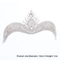 Luxurious Royal Queen Crown Pageant Hair Accessories with Rhinestones for Bride Bridesmaid Princess Costume. 
