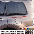 2 X Intercooler Turbo 2800 Car Sticker Decal Automobiles Car Styling For Mitsubishi Delica L300 Pajero Shogun Accessories. 