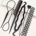 Hair Styling Tools Set for Girls, 6pcs Hair Accessories, Combs, Bands & Care Kit. 