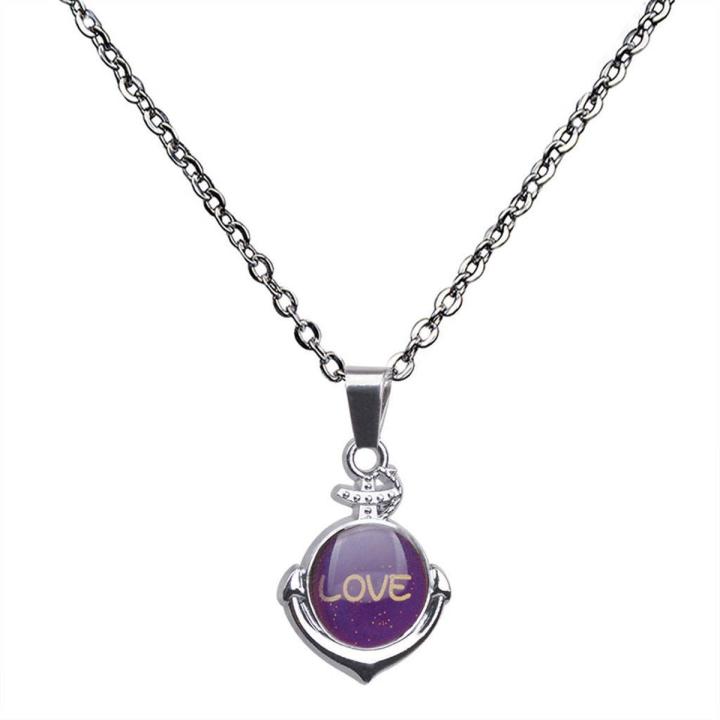 Mood Necklace Temperature Control Color Change Alloy Jewellery
