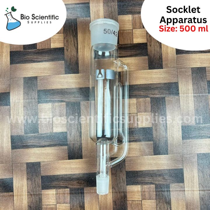 NORMAX%20500ml%20Soxhlet%20Extractor%20Kit%20Soxhlet%20Extraction%20Apparatus%20with%2050/42%20Graham%20Condenser,%20Flat%20Bottom%20Flask%2024/29%20Joint,%20Extractor%20Tube%20Lab%20Glassware,%20Soxhlet%20Apparatus,%20%20Soxhlet%20Extraction%20Tube%20-%20Image%205