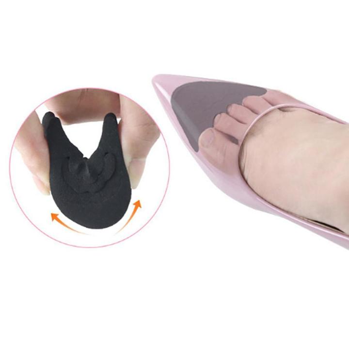 2Pcs Women Soft Forefoot Insert Pads Forefoot Toe Filler Inserts Black