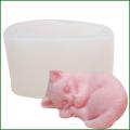 Cat Silicone Mold Cute 3D Sleeping Cat Silicone Soap Mold Silicone Cat Mold Candle Mold Fondant Chocolate Candy Cake Decoration Baking Pastry Tools Resin Mold. 