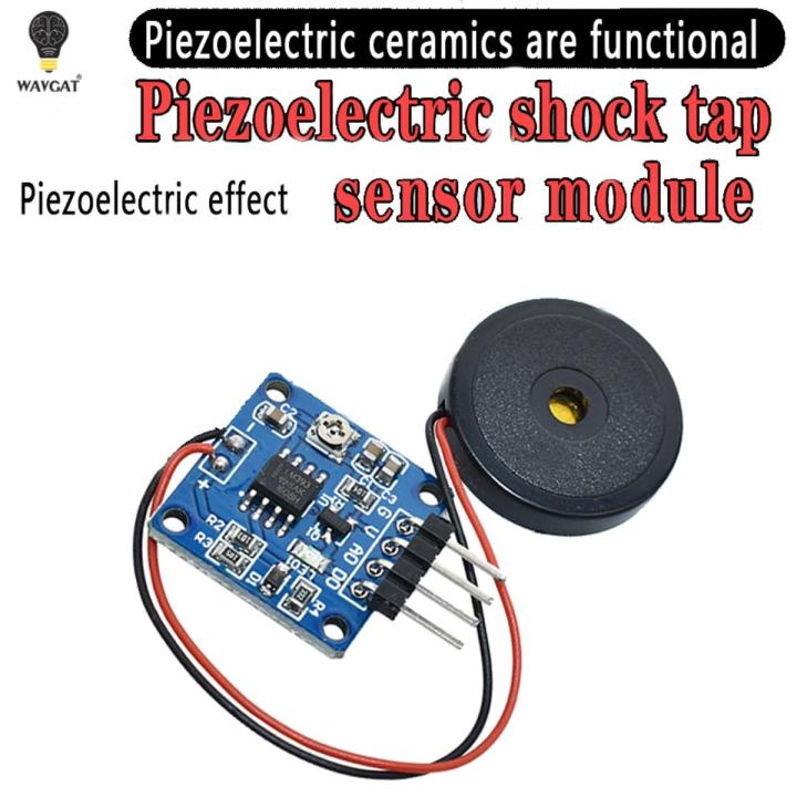 Piezoelectric shock tap sensor 5V Piezoelectric Film Vibration Sensor Switch Module TTL Level Output For Arduino UNO MEGA2560