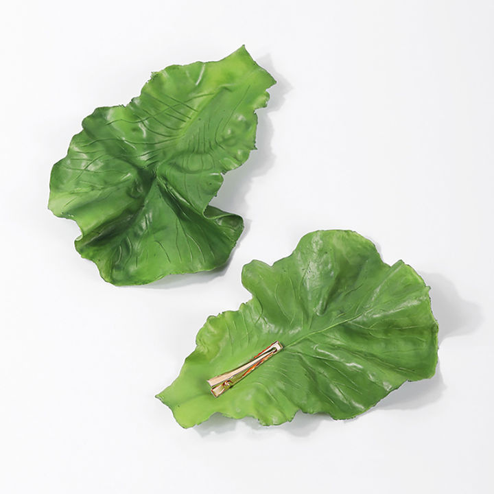 Creative Simulation Lettuce Hair Clip Green Vegetable Leaves Hair Ornaments DUJU