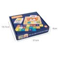 Spelling Games for Kids,Alphabet Puzzle Game Toy Set with Double-Sided Word Pattern Cognition Cards & 52 wooden letter blocks,Preschool Vocabulary Spelling for Kids Toddlers. 