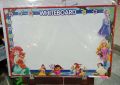 2 in 1 Cartoon character White Board + black board For Kids Small Size with free marker and Eraser.. 