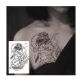 Waterproof Temporary Tattoo Forest Dragon Tattoos Sticker for Makeup Body Art Tattoo Black Big Skull Flower Tatto Men Women. 
