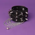 TAK Leather Studded Punk Bracelet Studded Armband Rivets Bracelet Spike Rivets Cuff Bangle Metal Studded Wristband Chain. 