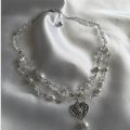 【2023】 Crystal clear quartz fairycore butterfly hearts necklace design lolita soft y2k grunge wicca coven energy jewellery otaku altgir. 