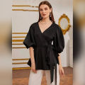 NEELUM V NEW ARRIVAL WESTRN TOP  Puff Sleeve Wrap Belted Peplum Top Puff Sleeve Wrap Belted Peplum Top Puff Sleeve Wrap Belted Peplum Top Puff Sleeve Wrap Belted Peplum Top. 
