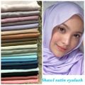 HERNES SATIN EYELASH PASTEL COLOR EXCLUSIVE SHAWL MURAH SHAWL SATIN. 
