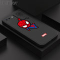 Hontinga for iPhone 7 Plus/8 Plus Case Cute Marvel Avengers Cartoon Spiderman Spider Man Phone Case Square Edge Silicone Cases Full Lens Cover Shockproof Protection Case. 