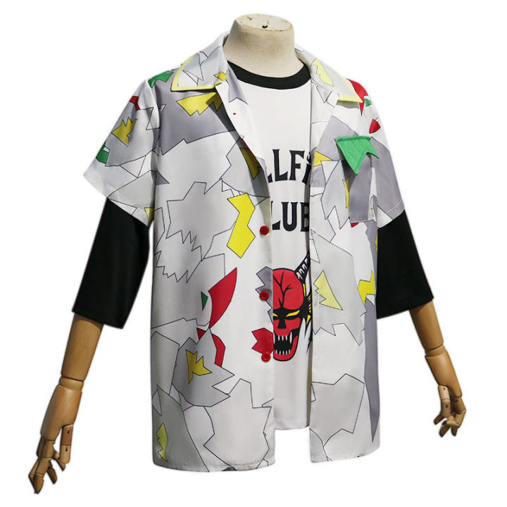 Stranger things 4cos Clothing Stranger Things S4 Hellfire Club T T-shirt Dustin Shirt