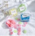 Portable Mini Body Washing Bath Test Tube Confetti Foaming Flower One time Paper Soap Slice , paper soap for school. 