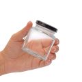 Set of 6 Glass Jars 200ml, Square Jars, Pantry Jars, Food Graded Glass, Mason Jars, Glass Jars for domestic and Commercial use, spice jars, honey jars, dessert jar. 