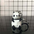 Cartoon Panda Geometric Key Chain Small Dinosaur Keychain Animal Key Ring Bag Pendant Gift Key Ring CuteThe Fox Toys. 