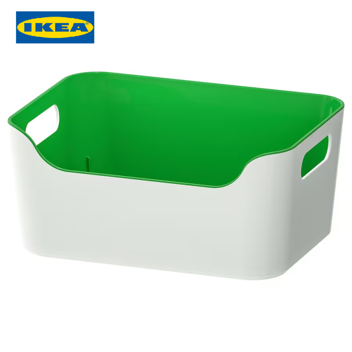 Storage Box IKEA VARIERA, white 24 x 17 cm - kitchen rice grain cereal food dispenser cases container organizer