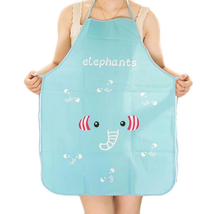 Women Cute Cartoon Waterproof Apron Kitchen Restaurant Cooking Bib Aprons