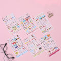 6 Sheets/lot Scrapbook Accessories Students Gift PP Diary Decoration Cute Cartoon Multi Purpose Children Sticker Toys. 