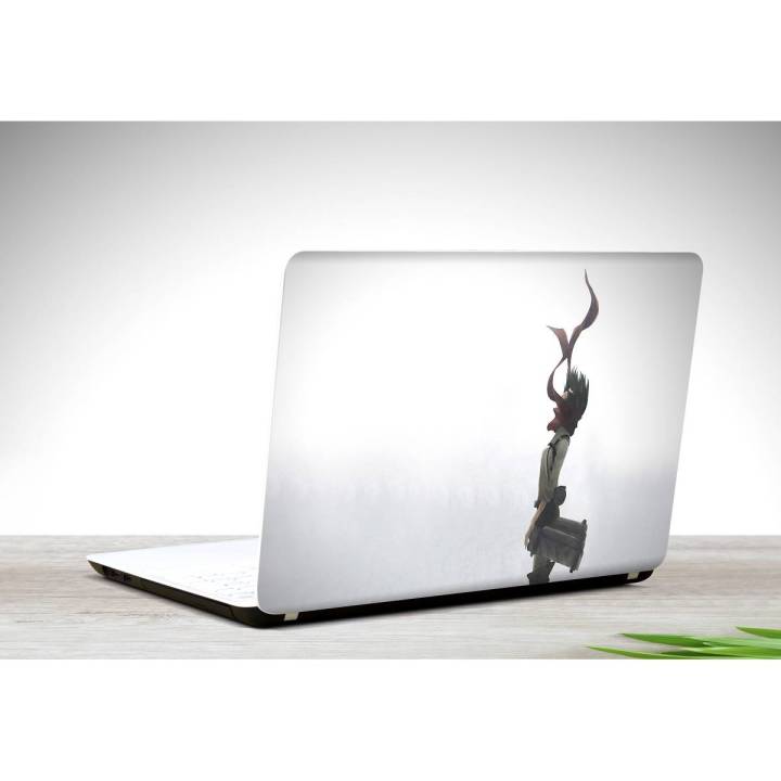 Mikasa Ackerman White Attack on Titan Anime Laptop Skin Vinyl Stickers Decal,12 13 14 15 15.6 inches Notebook Laptop Skin Sticker for all Laptops