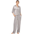 CUSTOMIZED 100% Pure silk satin nighty night dress nightwear night wear pj pajamas set for women girls ladies. 