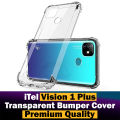 iTel Vision 1 Plus Back Cover Transparent Extra Bumper Anti Shock Soft Crystal Clear Case For iTel Vision 1 Plus. 