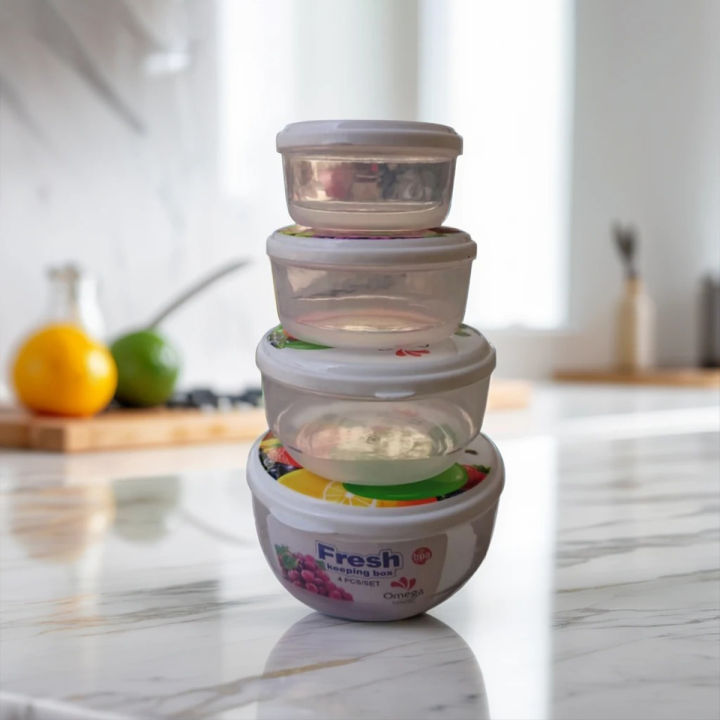4in1 Airtight Kitchen Storage Containers BPAFree and Stackable