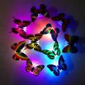 Pack of 10 - Glow In The Dark Led Butterfly Night Light Led Color Changing For Kids Room Glowing. 
