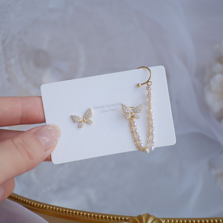 Elegant%20Cute%20Hanging%20Type%20Butterfly%20Clip%20Ear%20Cuff%20For%20Women%20-%20Image%203
