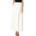 STYLE UP White Chiffon Ankle Length Pleated Maxi Skirt for Women and Girls, Elastic Waist, Casual and Elegant. 