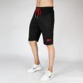 Black Quick Dry Shorts with Two horizontal Red Lines. 