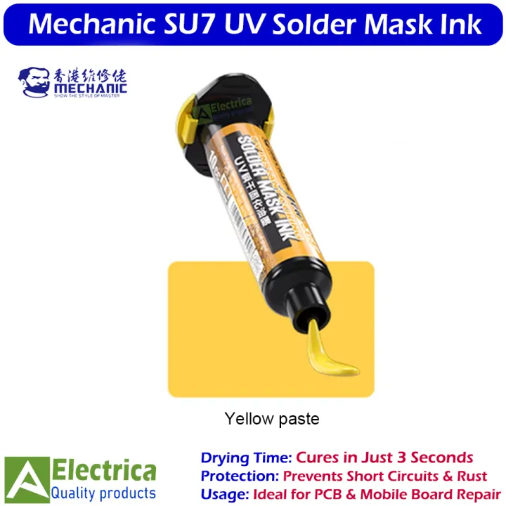 MECHANIC%20SU7%20Yellow%20Color%203-Second%20Dry%20UV%20Solder%20Mask%20Ink%20for%20PCB%20Repair,%20Ultra-Fast%20Curing%20&%20Long-Lasting%20Protection%20by%20Electrica%20-%20Image%202