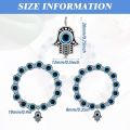 Demon Eye Necklace Bracelet Evil Eye with Rope Blue Eye Pendant for Women Men Boys Girls Blue Eye Beads Protect Chain. 