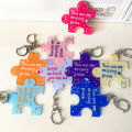 DIY Creative You Are My Missing Piece Alphabet Puzzle Keychain For Couples Alloy Key Ring Jewelry Gift Cherry Super Store. 