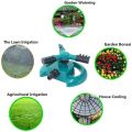 Garden Sprinklers Automatic watering Grass Lawn 360 Degree Circle Rotating Water Sprinkler 3 Nozzles Three Arm Garden Pipe Hose. 