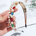 【ALLGOOD】Colorful Gem Baroque Headbands For Women Diamond Hair Accessories Pearl Headband for Girls Crown Flower Hairbands Head Wrap. 