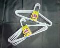 Pack of 12 - White Plastic Hanger - Wardrobe Organizer Hangers - Adult Size Heavy Duty Hanger. 