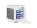 Dice Table Alarm Clock – Time and Temperature Digital Display Battery Operated Alarm Clock (Colorful). 