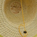 Men's summer big brimmed straw hat white bamboo hat big brim bamboo braided sun hat breathable cool bamboo coke under sunscreen hat. 