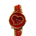 Red Heart Shape Ladies Stylish Fashion Edition wrist watch (New). 