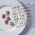 3D Mouth Monster Nail Sticker Dopamine Cute Jelly Nail Art Decals Funny Expression Pack Embossed Hand Ledger DIY Decor Manicure. 