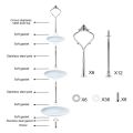 6 Set Tray Hardware for Cake Stand 3 Tier Cake Stand Fitting(Silver). 