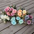 Decorative Realistic Fake Rhododendron Wedding Decor Scene Layout with Single Branch & Multiple Forks. 