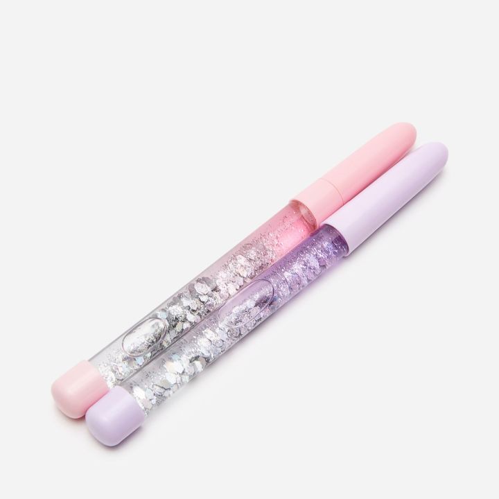 01 Pc LIQUID GLITTER BALL POINT GLITTER GEL PEN Fairy Stick Ballpoint Pen Glitter Liquid Sand Pen Bling Rainbow Dynamic Crystal Ball Pen Gel Ink Pen Student Pen Rollerball Pens for Women Girl Gift Stationery School Office Supplies