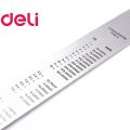 Deli Metal Ruler Silver 15/20/30cm Stainless Steel Straight Rulers Functional Mapping Tool School Office Drawing Supplies. 