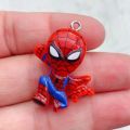 10pcs Marvel Spider Man Resin Charms Cartoon Cute Character Pendant For Earring Keychain Diy Crafts Jewelry Making. 