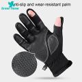 Green Home Photography Gloves Zipper Uni Outdoor Winter Sports 2 Fingers Flip Touch Screen Photography Gloves. 