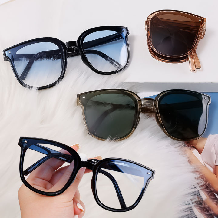 Portable Square Foldable Sunglasses for Women Female Vintage Design Sun Glasses Men Ladies Eeywear UV400